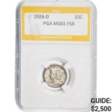 1926-D Mercury Dime PGA FSB MS65