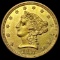 1857-S GOLD $2.5 Liberty Head Quarter Eagle UNCIRCULATED