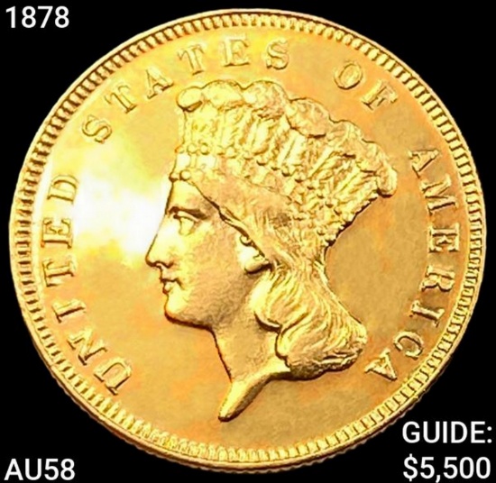 1878 $3 Gold Piece