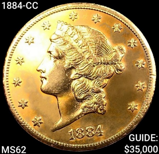 1884-CC $20 Gold Double Eagle UNCIRCULATED
