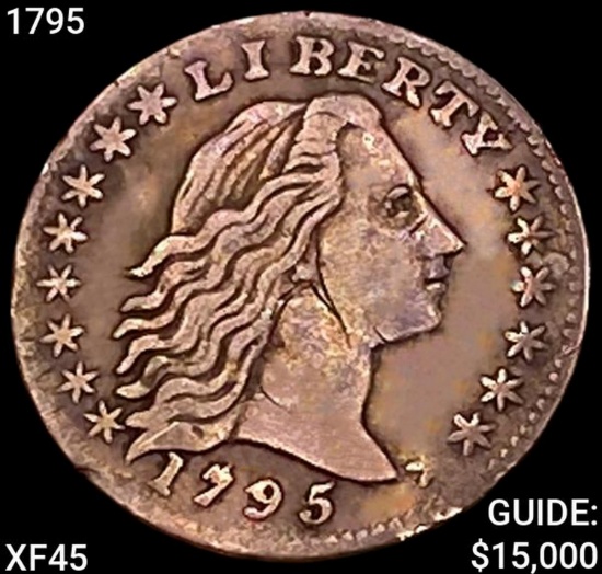 1795 Flowing Hair Half Dime NEARLY UNCIRCULATED