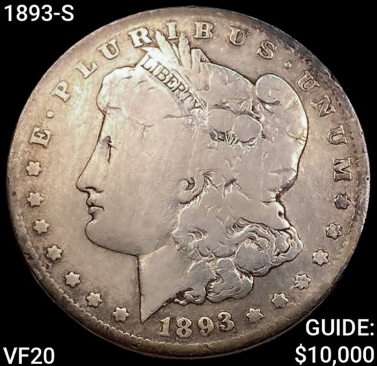 1893-S Morgan Silver Dollar LIGHTLY CIRCULATED