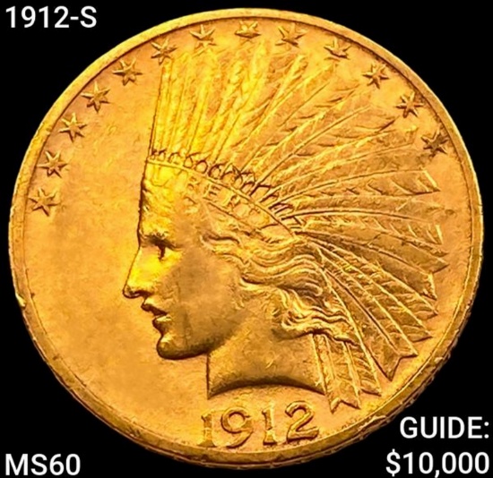 1912-S $10 Gold Eagle UNCIRCULATED