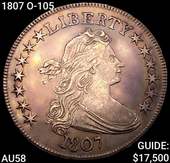1807 O-105 Capped Bust Half Dollar CHOICE AU