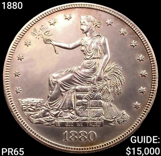 1880 Silver Trade Dollar GEM PROOF