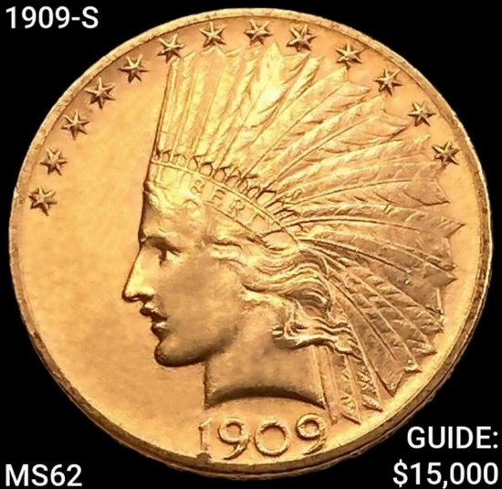 1909-S $10 Gold Eagle UNCIRCULATED