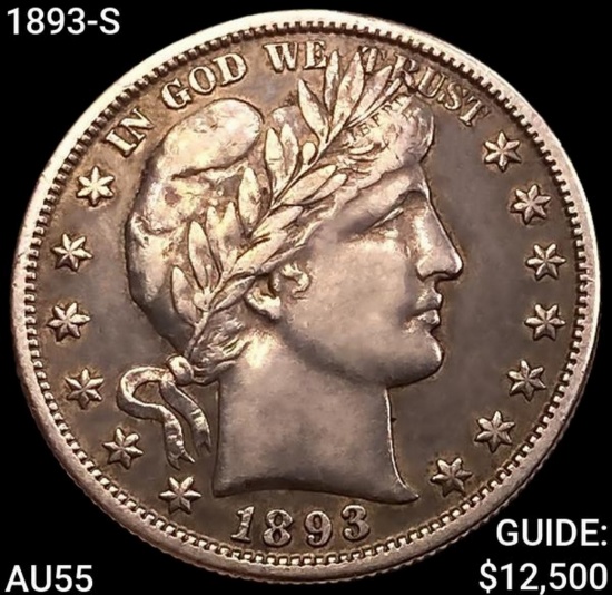 1893-S Barber Half Dollar HIGH GRADE
