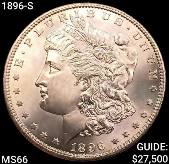 1896-S Morgan Silver Dollar GEM BU