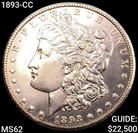 1893-CC Morgan Silver Dollar UNCIRCULATED
