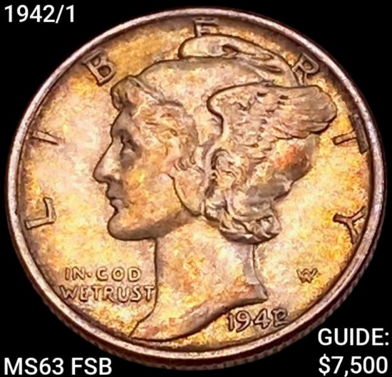 1942/1 Mercury Dime CHOICE BU FSB