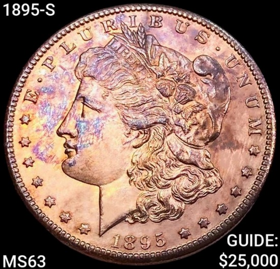 1895-S Morgan Silver Dollar CHOICE BU