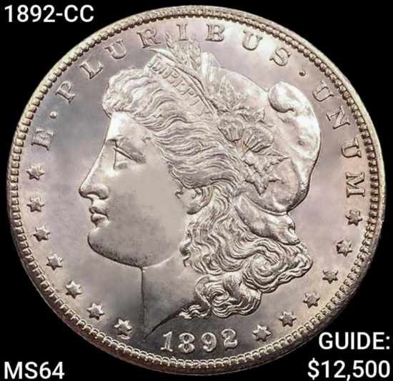 1892-CC Morgan Silver Dollar CHOICE BU