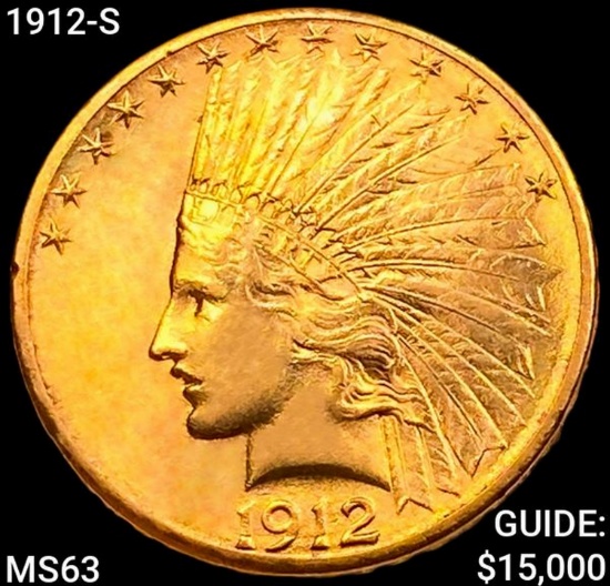 1912-S $10 Gold Eagle CHOICE BU