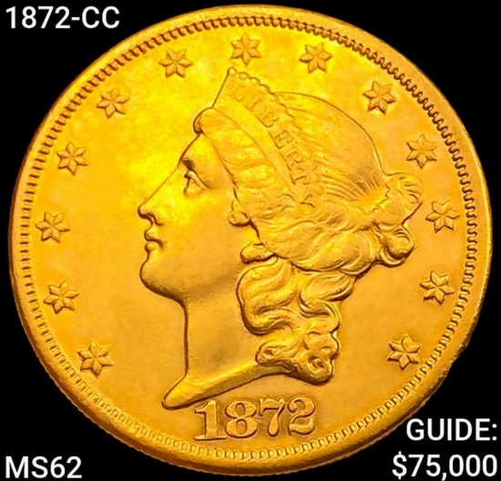 1872-CC $20 Gold Double Eagle UNCIRCULATED