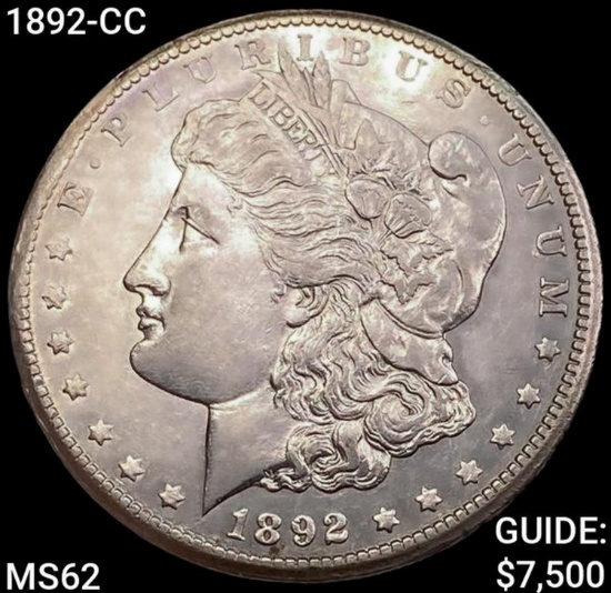 1892-CC Morgan Silver Dollar