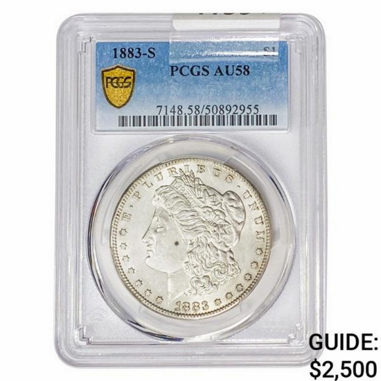 1883-S Morgan Silver Dollar PCGS AU58
