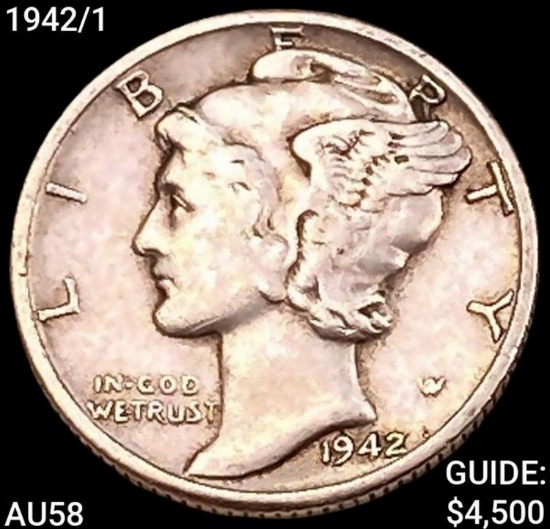 1942/1 Mercury Dime CHOICE AU