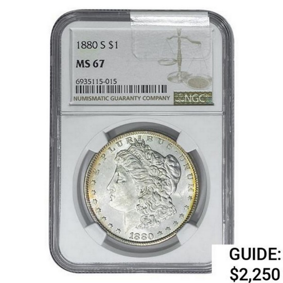 1880-S Morgan Silver Dollar NGC MS67
