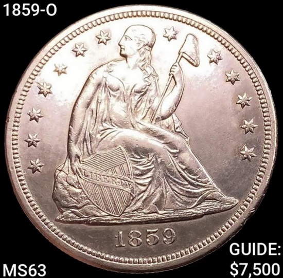 1859-O Seated Liberty Dollar CHOICE BU