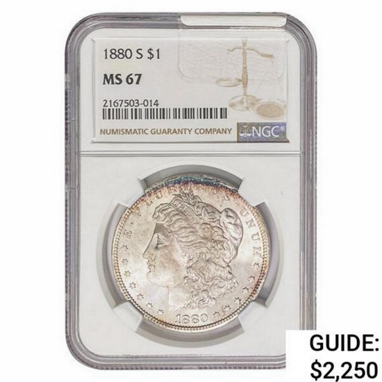 1880-S Morgan Silver Dollar NGC MS67