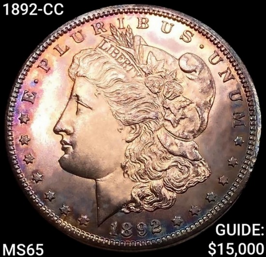 1892-CC Morgan Silver Dollar GEM BU