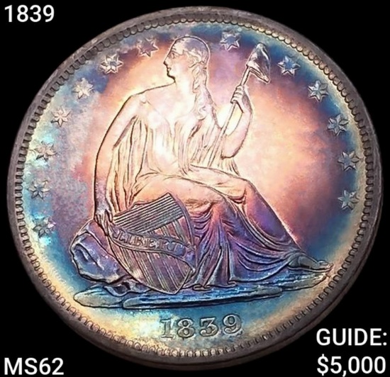 1839 Seated Liberty Half Dollar UNCIRCULATED