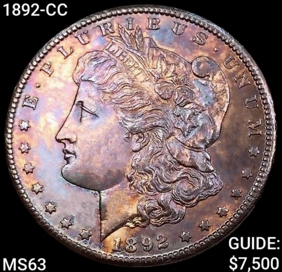 1892-CC Morgan Silver Dollar CHOICE BU