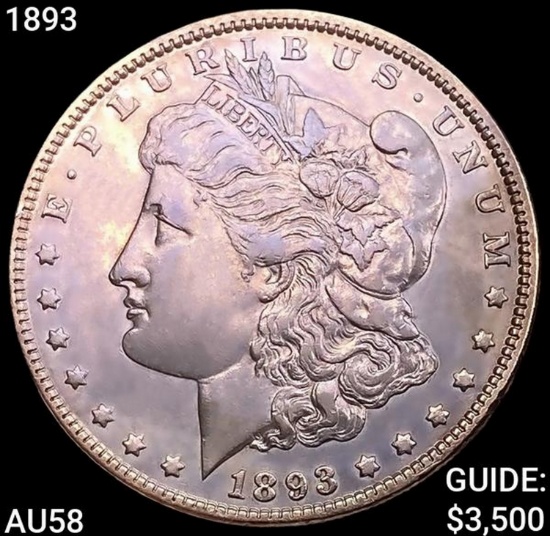 1893 Morgan Silver Dollar CHOICE AU