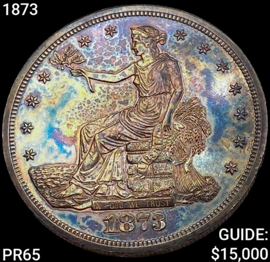 1873 Silver Trade Dollar GEM PROOF