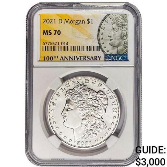 2021-D Morgan Silver Dollar NGC MS70