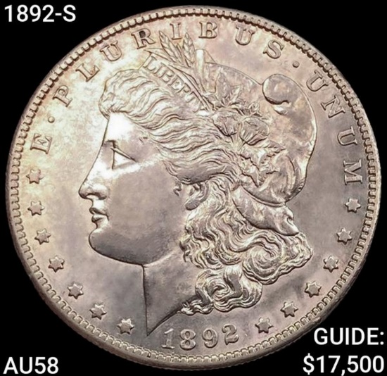 1892-S Morgan Silver Dollar CHOICE AU