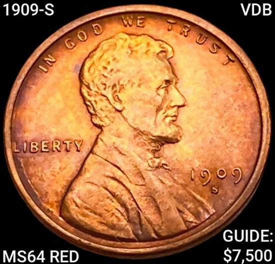 1909-S VDB Wheat Cent CHOICE BU RD