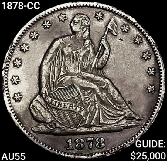 1878-CC Seated Liberty Half Dollar HIGH GRADE