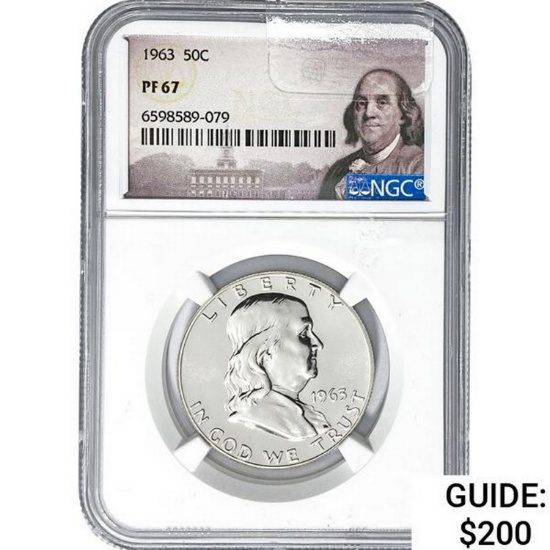 1963 Silver Half Dollar NGC PF67