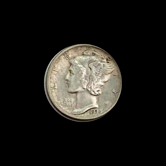 1936-D Mercury Dime ABOUT UNCIRCULATED
