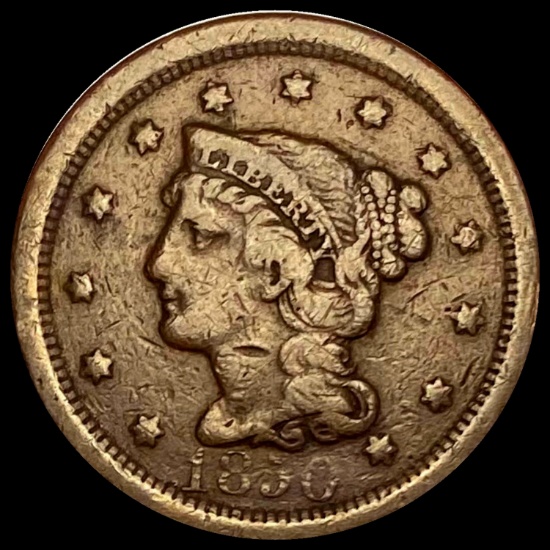 1856 Braided Hair Large Cent LIGHTLY CIRCULATED