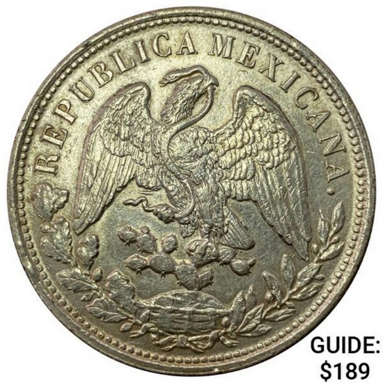 1898Mo AM Mexico Silver Peso CHOICE AU