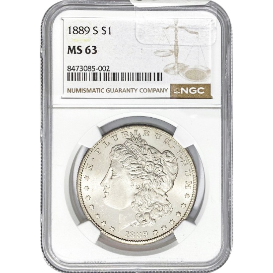 1889 S Morgan Dollar NGC MS 63