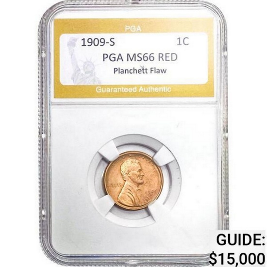 1909-S Lincoln Cent PGA MS66 RED MS66 RED