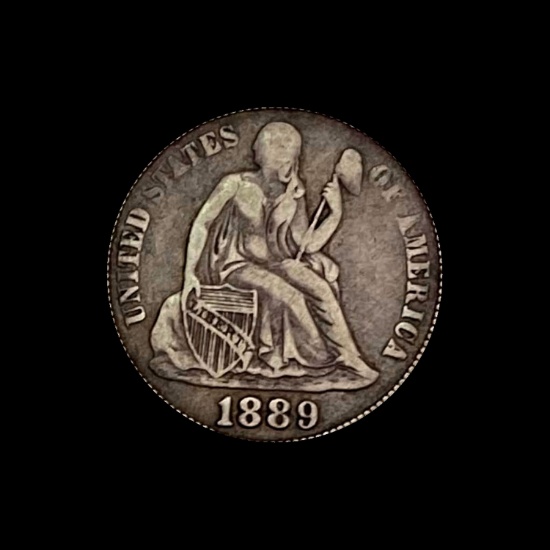 1889 Seated Liberty Dime LIGHTLY CIRCULATED