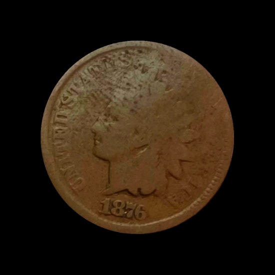 1876 Indian Head Cent NICELY CIRCULATED