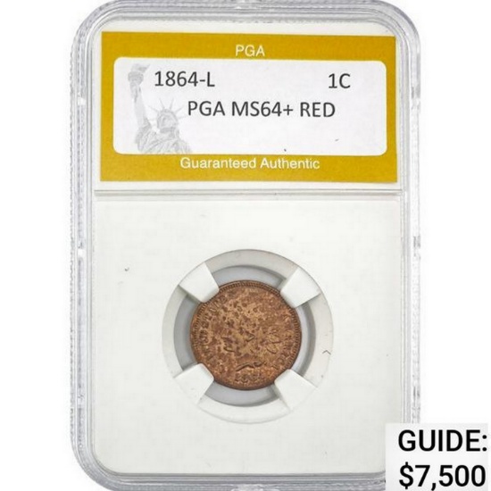 1864-L 1C PGA MS64+ RED MS64+