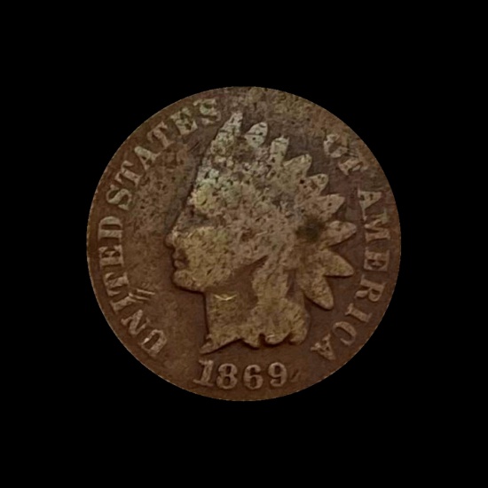 1869 Indian Head Cent NICELY CIRCULATED