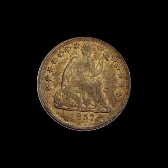 1857 Seated Liberty Half Dime CLOSELY UNCIRCULATED