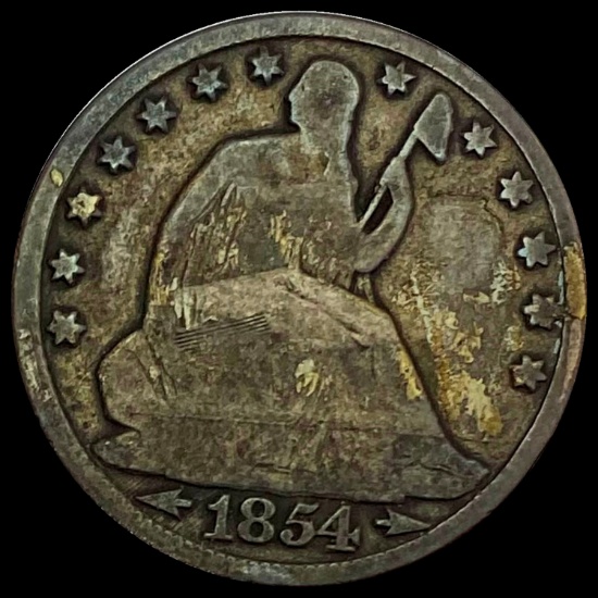1854-O Seated Liberty Half Dollar LIGHTLY CIRCULATED