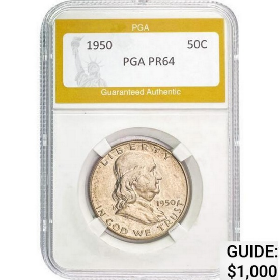 1950 Franklin Half Dollar PGA PR64 PR64