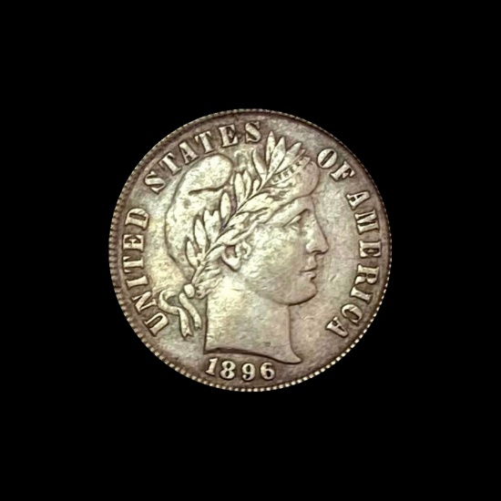 1896 Barber Dime NEARLY UNCIRCULATED