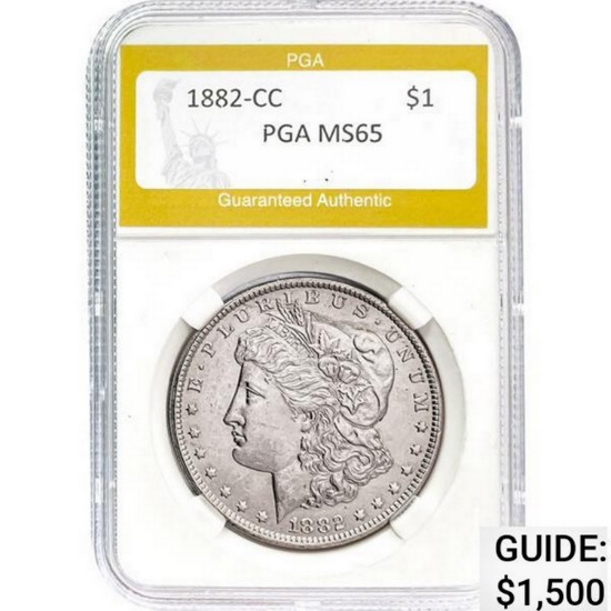 1882-CC Morgan Dollar PGA MS65 MS65