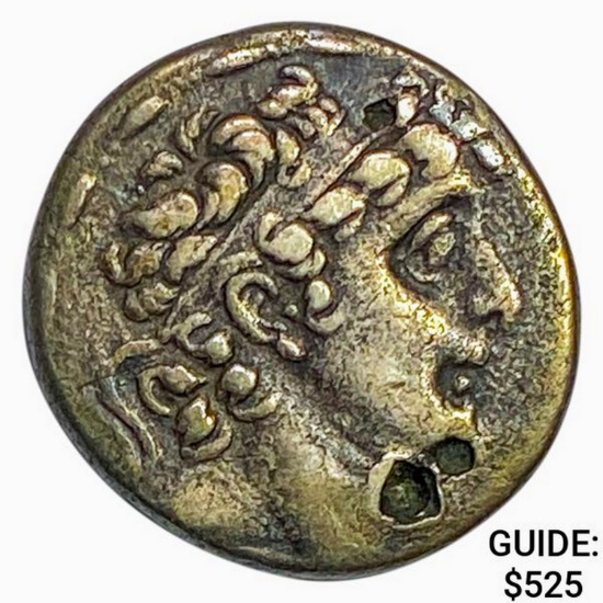 138-129 BC Selucid Kingdom Silver Tetradrachm NEARLY UNCIRCULATED