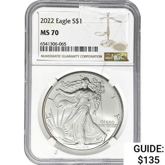 2022 Eagle $1 NGC MS70 SILVER